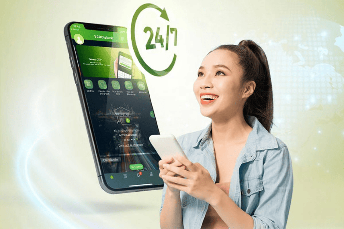 Vietcombank hỗ trợ 24/7
